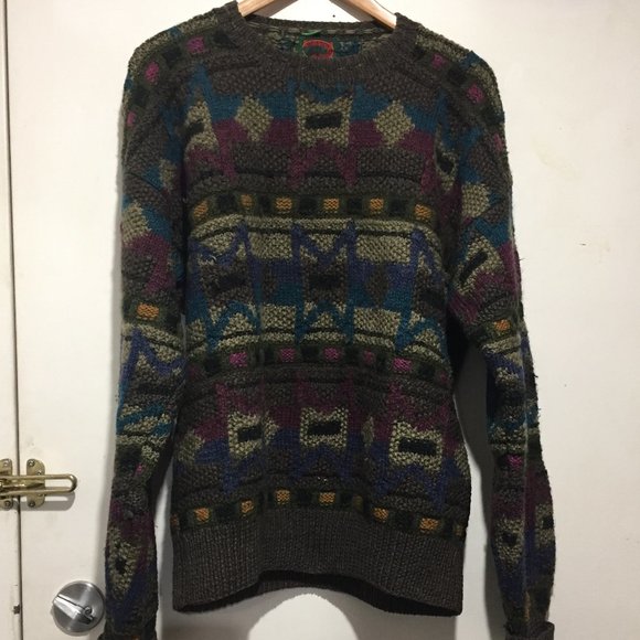 VINTAGE BOSTON TRADER'S KNITTED WOOL SWEATER SIZE L - Picture 2 of 10